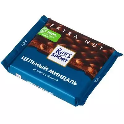 Шоколад темный Ritter Sport с цельным миндалем 100г - купить в Москве ...