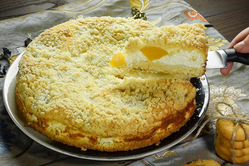 Королевская ватрушка с персиками