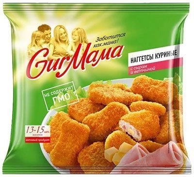Наггетсы куриные с сыром и ветчиной 300г-0}