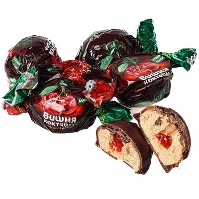 Конфеты Вишня коктейль Эко Фудс 250г-0}
