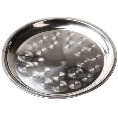 Поднос - противень круглый из нержавеющей стали -0}