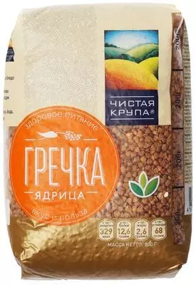Гречка ядрица Чистая крупа 800г - купить в Москве по выгодной цене в ...