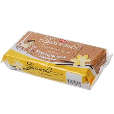 Вафли Парижанка Сладкая слобода с ароматом французский шоколадный ванили 210г-1}