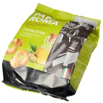 Таралли Papa Roma с оливковым маслом без сахара 180г-1}