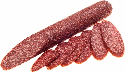 Колбаса Полярная из оленины сырокопченая полусухая 400г-0}