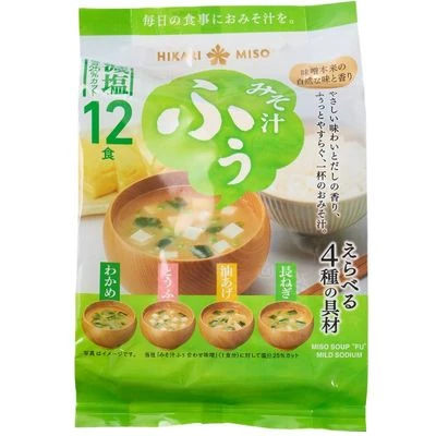 Суп-мисо Хикари с пониженным содержанием соли Ассорти Hikarimiso Япония 167.4г-0}