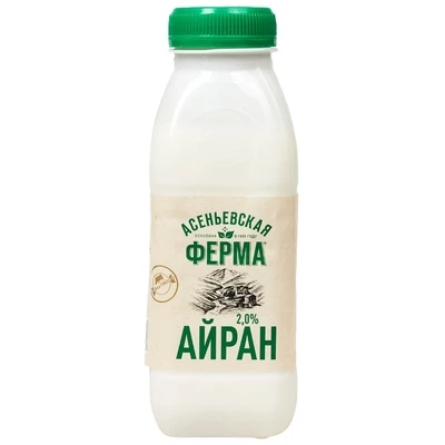 Айран Асеньевская ферма 2% жир. 330г -0}