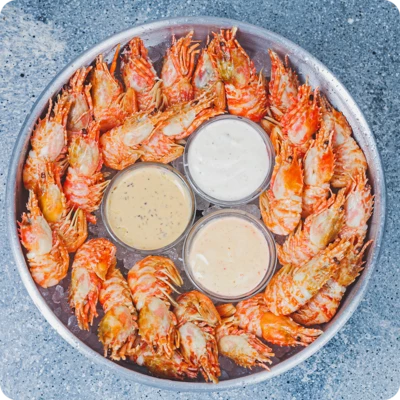 Креветки Дракон + 3 соуса 500г-1}