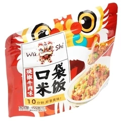 Рис быстрого приготовления Wǔ shī со вкусом говядины и жареного перца Китай 155г