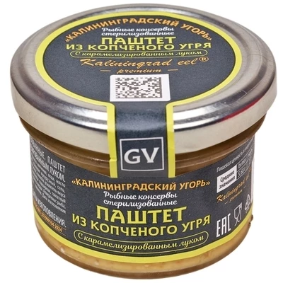 Паштет из копченого угря с карамелизированным луком 80г-0}