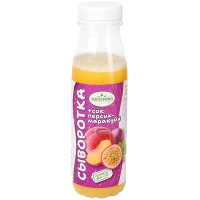 Напиток сывороточный Персик-Маракуйя Мичурино молоко 280г-0}