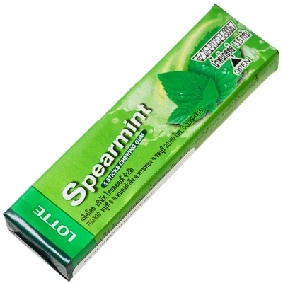Резинка жевательная Spearmint Мята Thai Lotte Таиланд 13.5г-1}