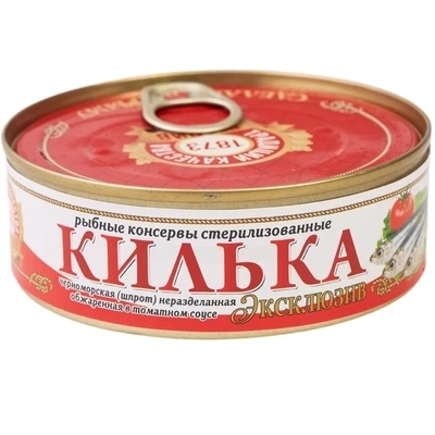 Килька каспийская обжаренная в томатном соусе неразделанная 240г-0}