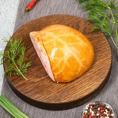 Колбаса вареная с языком и шпиком Деликатеска ~400г-1}