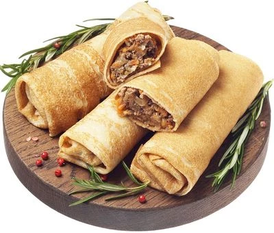 Блинчики с фаршем из мяса уток готовые халяль 400г-0}