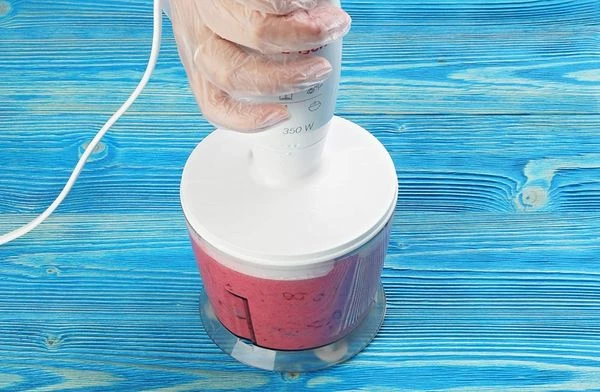 Пробить блендером.