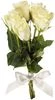 thumb-Букет белых роз Гратено ~50см 5шт-0}