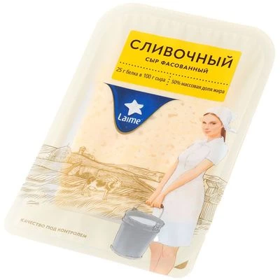 Сыр Лайме Сливочный слайсы 50% жир 125г-0}