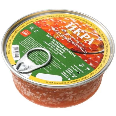 Икра красная кеты без консервантов замороженная 200г-1}