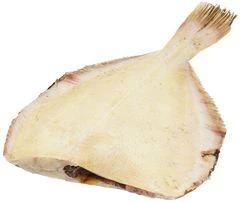 Камбала желтобрюхая дальневосточная дикая крупная потрошеная без головы~1кг