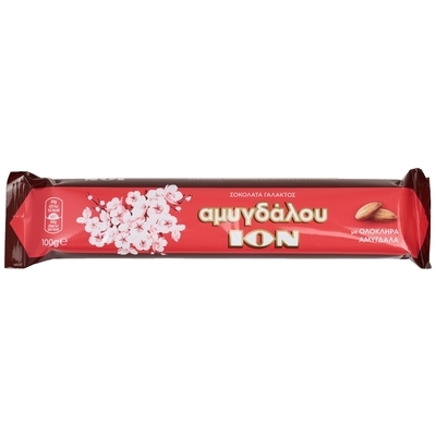 Шоколад молочный с цельным миндалем Греция 100г-0}