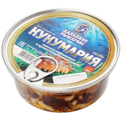 Кукумария в ароматизированном масле 180г-1}