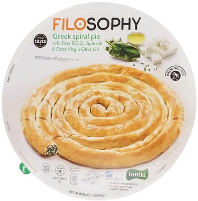 Пирог Филло спиральный с сыром Фета и шпинатом с оливковым маслом 850г-1}