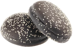 Булочки для гамбургера черные с кунжутом 6шт