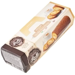 Рулет Freddi бисквитный с начинкой из молока и кофейного крема покрытый шоколадными хлопьями Италия 300г