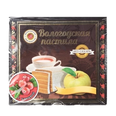 Пастила Вологодская с клюквой без сахара 115г-0}