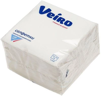 Салфетки однослойные белые 100шт-1}