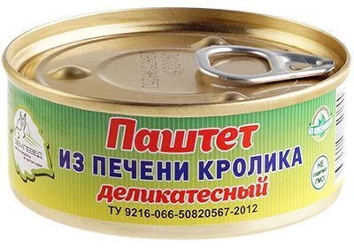 Паштет из печени кролика Деликатесный 100г-0}