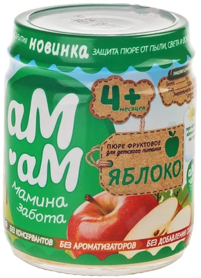Пюре детское фруктовое яблоко 90г-0}