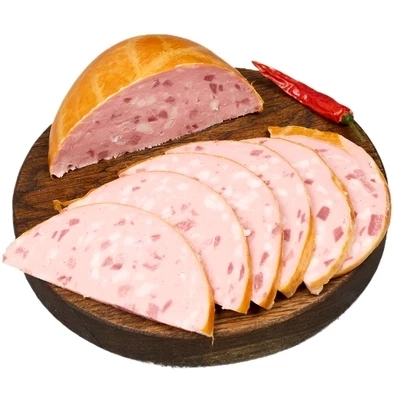 Колбаса вареная с языком и шпиком Деликатеска ~400г-0}