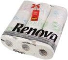 Туалетная бумага Renova белая с рисунком