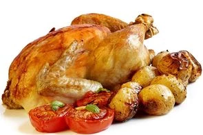 Запеченная курица с молодым картофелем