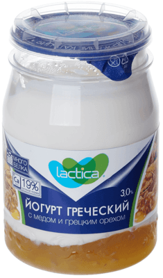 Йогурт Греческий с медом 3% жир. с грецким орехом 190г - купить в ...