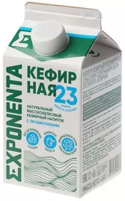 Напиток кефирный обезжиренный высокобелковый Exponenta Кефирная 450г ...