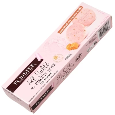 Печенье бисквит с кусочками соленой карамели Франция 110г-1}