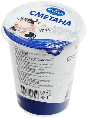 Сметана 15% жир. 400г-0}