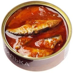 Килька балтийская неразделанная обжаренная в томатном соусе Старая Рига ГОСТ 240г