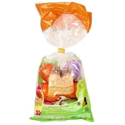 Ассорти Jacquot шоколадных яиц с хрустящими криспами Франция 80г-0}