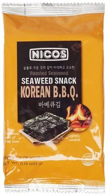 Капуста морская сушёная Снек Nicos Корейское барбекю 4г-0}