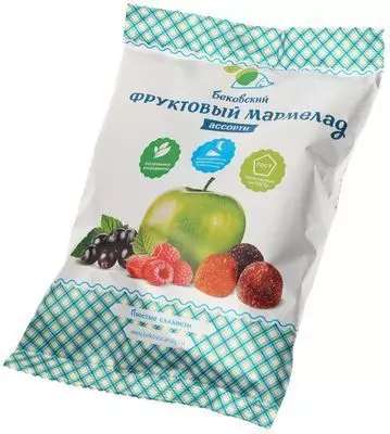 Мармелад фруктовый Бековский ассорти ГОСТ 250г - купить в Москве по ...