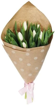 Букет белых тюльпанов 11шт-0}