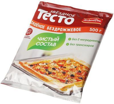 Тесто слоеное бездрожжевое 500г - купить в Москве по выгодной цене в ...