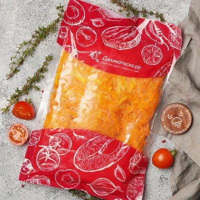 Морковь свежая нарезанная соломкой, замороженная от Шефа ~400г-1}