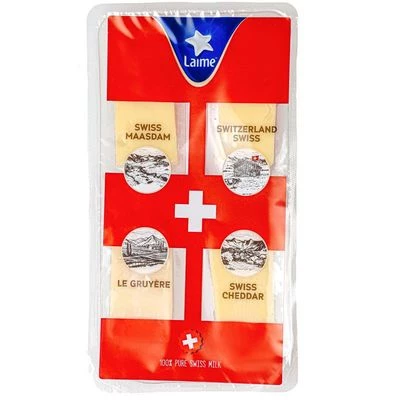 Коллекция сыров Грюйер, Чеддар, Швейцарский и Маасдам Laime 160г -0}