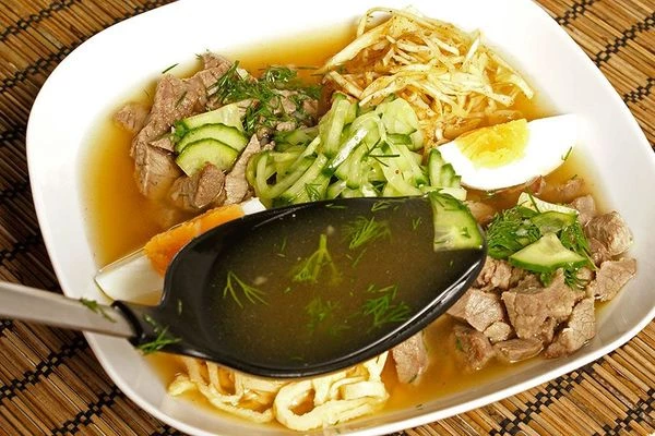 Залить все продукты холодным бульоном "мури"