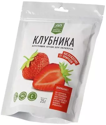 Клубника сублимированная без сахара 25г - купить в Москве по выгодной ...